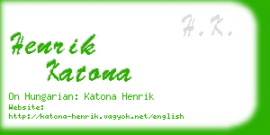 henrik katona business card